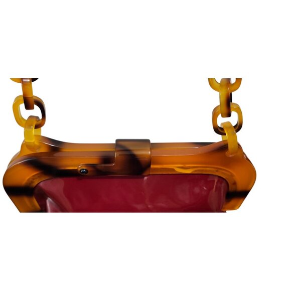 FREE PEOPLE RED PATENT LEATHER BAG - Picture 8 of 12